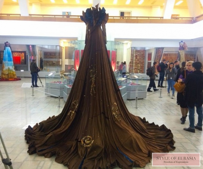 The exhibition of unique 4-meter dresses of Kazakhstani designers was opened in Almaty