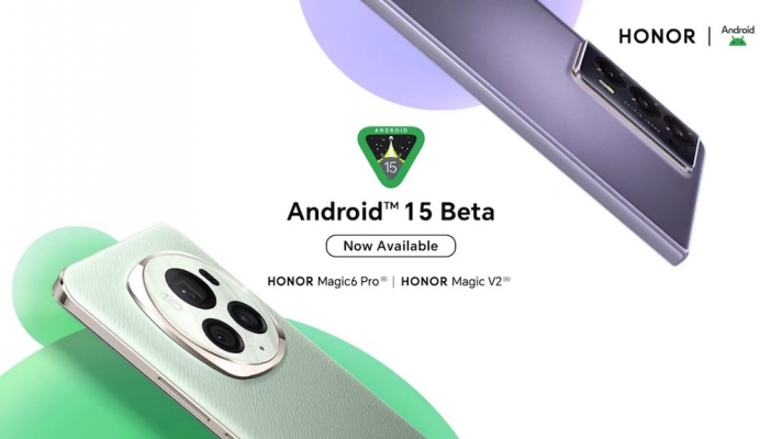 Honor announced the start of the Android 15 Beta developer program on Honor Magic6 Pro and HONOR Magic V2 smartphones