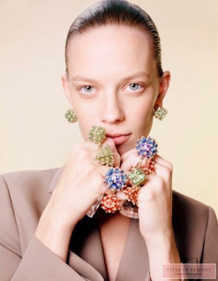 Multicolored crystals in the new Swarovski collection