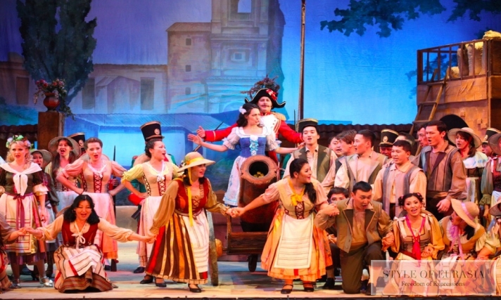 On the stage of the Abay Opera House are the operas «Enlik-Kebek» and «Love Drink», and the ballet «The Fountain of Bakhchisarai»